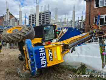 Man hospitalised after forklift truck falls onto property in Greenford - Harrow Online