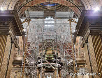 Santuario di Caravaggio, conclusa l'installazione del ponteggio in basilica: a breve al via i restauri .I lavori garantiranno il recupero, nella parte centrale della basilica, di dipinti e statue - Cremona Sera