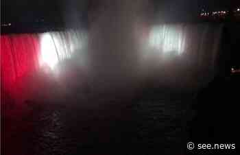 Canada’s Niagara Falls Lit up with Egypt's Flag Colors - See