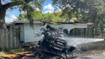 Video Shows ‘Chaotic Scene' as Lamborghini Crashes into Fort Lauderdale Home, Bursts into Flames