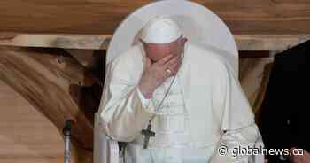 Pope Francis addresses Sacred Heart Church in Edmonton