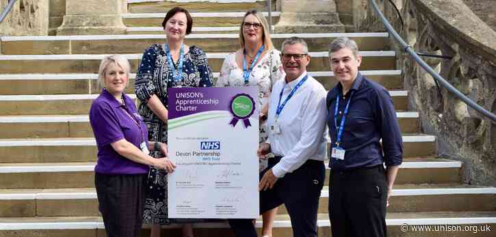 Devon Partnership NHS Trust signs UNISON’s apprenticeships charter