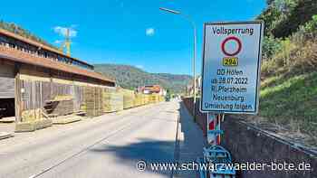 Vollsperrung der B 294: In den Sommerferien geht in Höfen nichts mehr