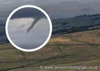 'Tornado' forming near Pendle Hill caught on video