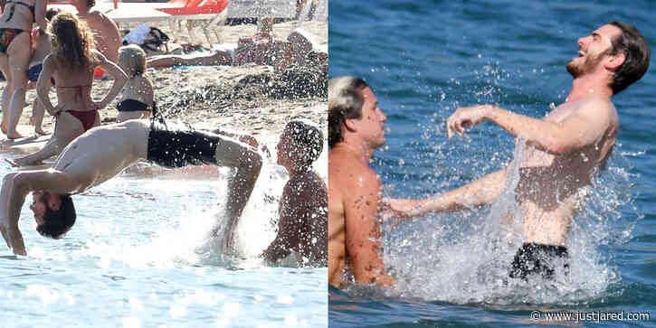 Andrew Garfield Does Backflips Into the Water During Vacation with Famous Friends!