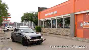 'Suspicious' vehicle damages Saskatoon A&W