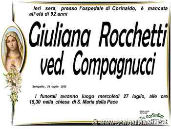 Si è spenta a 92 anni Giuliana Rocchetti - Senigallia Notizie