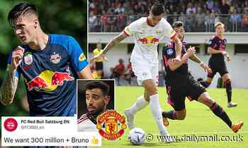 Red Bull Salzburg tell Manchester United they must pay £300m PLUS Bruno Fernandes for Benjamin Sesko - Daily Mail