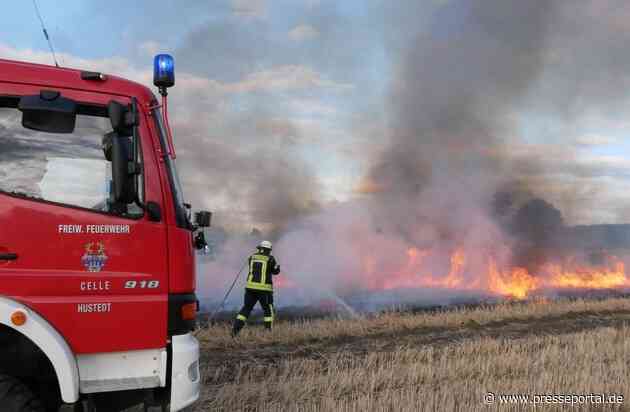 FW Celle: Städteübergreifende Übung in Hustedt - Feuerwehren aus Hustedt und Eversen üben Vegetationsbrandbekämpfung!