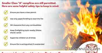 Some fire permits suspended in Centre Wellington - Grand 101.1 FM