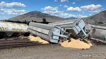 Train carrying grain derails in Kamloops, CP Rail says; no injuries reported - CBC.ca