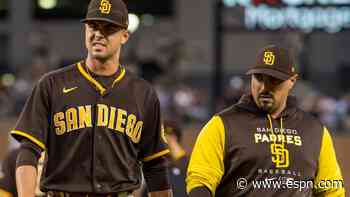 San Diego Padres' MacKenzie Gore leaves loss with elbow soreness, placed on IL - ESPN