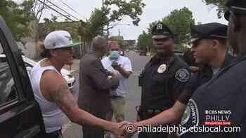 62 New Camden County Police Officers Spend First Day Building Relationships With Neighbors - CBS Philly