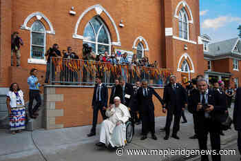 VIDEO: Pope visits Edmonton church that blends Catholic and Indigenous rituals - Maple Ridge News