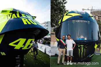 Un casco da leggenda per Valentino Rossi a Pesaro