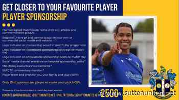 Player sponsorship 2022-23 - News - Sutton United