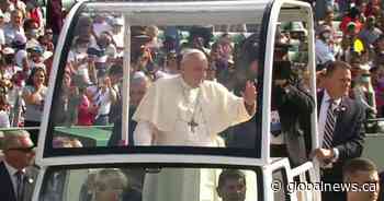 Plane carrying Pope Francis leaves Edmonton, makes way to Quebec City