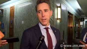 Sen. Hawley defends Jan. 6 actions, including fist pump