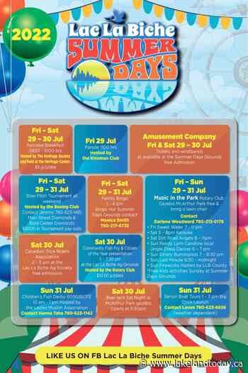 Lac La Biche Summer Days schedule has something for everyone - Lakeland TODAY
