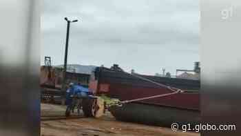 Novo flutuante será instalado na travessia de balsas entre Bertioga e Guarujá - Globo.com