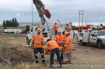 Silo slices power poles in south side Swift Current - SwiftCurrentOnline.com