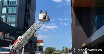 Saskatoon Fire Department saves person hanging 40 feet in the air