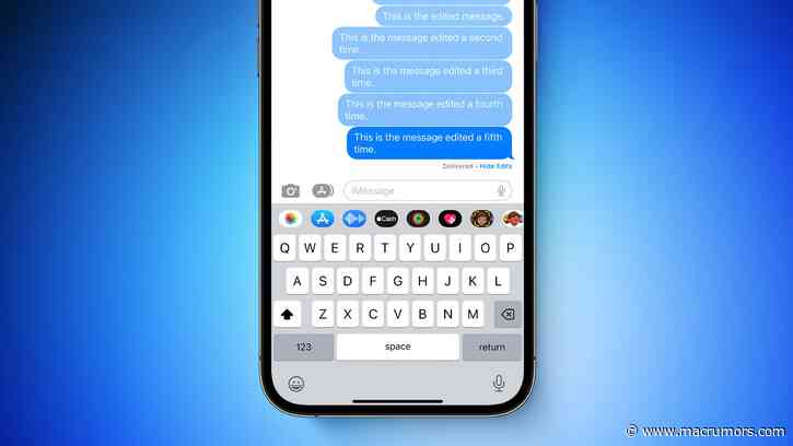 Edited iMessages in iOS 16 Now Display Original Text, Undo Send Limited to Two Minutes