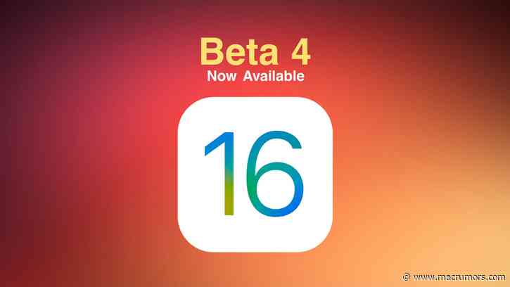 Apple Seeds Fourth Betas of iOS 16 and iPadOS 16 to Developers