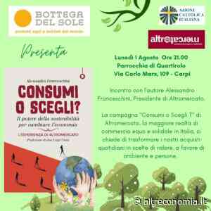 Presentazione di "Consumi o scegli?" di Alessandro Franceschini a Carpi, Modena - Altreconomia