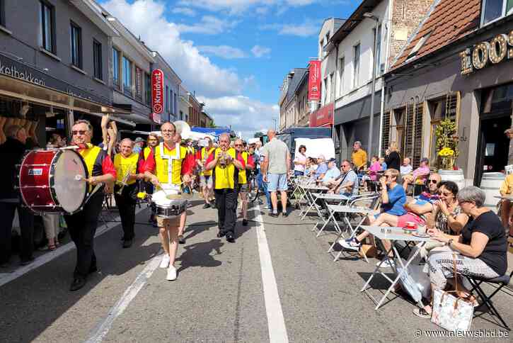 Muziekgroep Steltenlopers brengt ambiance op zomermarkt
