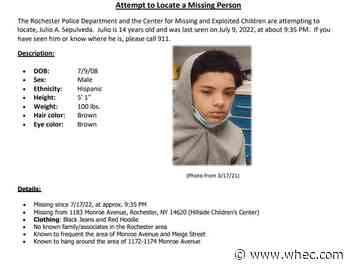 Missing teen alert: 14-year-old Julio Sepulveda