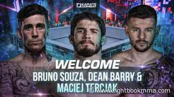 Dean 'The Sniper' Barry, Bruno 'The Tiger' Souza, And Maciej Tercjak Signed To Exclusive Promotional Agreements With Karate Combat - FightBook MMA