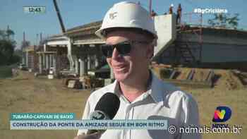 Construção da ponte entre Tubarão e Capivari de Baixo segue em bom ritmo - ND Mais