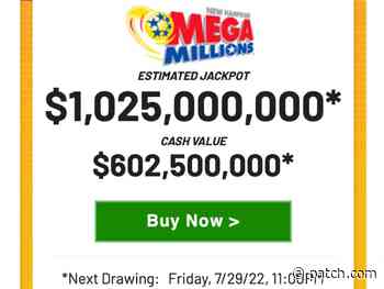 Mega Millions Jackpot On Friday Expected To Be $1.025 Billion - Patch