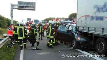 Auto gerät unter Sattelzug: Fahrer bei Unfall auf A1 schwer verletzt - WESER-KURIER