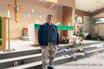 Olds priest returns to Maskwacis for historic papal apology - Mountain View TODAY