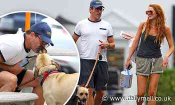 Jon Hamm, 51, and girlfriend Anna Osceola, 34, head out on errand run in The Hamptons - Daily Mail