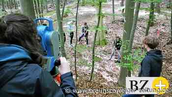 Studierende fertigen Höhenprofil der Burg Warberg im Elm - Braunschweiger Zeitung