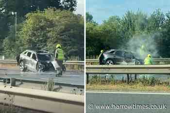 Video of Jaguar destroyed after M1 fire near Watford - Harrow Times