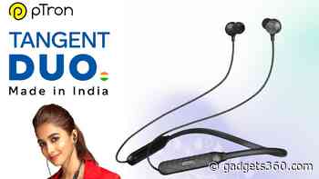 Ptron Tangent Duo Neckband Earphones With Upto 24-Hour Battery Life Launched in India: Details
