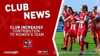 Club Increases Financial Contribution to Exeter City Women - Exeter City FC