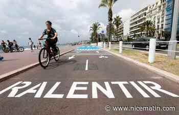 "Oh ! Le feu est rouge !" C’est le premier jour des aménagements pour sécuriser la piste cyclable de la promenade des Anglais à Nice