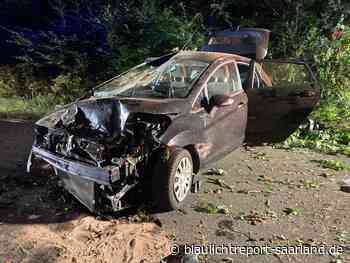 Auto kollidiert mit mehreren Bäumen in Merzig – Fahrer eingeschlossen - Blaulichtreport-Saarland