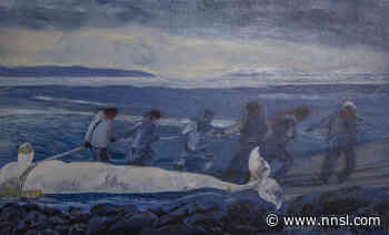 Inuvik Drum Art Showcase: A painting of Inuvialuit whalers by Karin Lange - NNSL Media