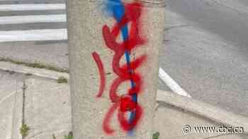 Hamilton man arrested after spray-painting the word "Ducer" 16 times in 20 minutes: police - CBC.ca