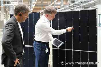 Habeck sieht Chancen für Comeback der Solarindustrie - freiepresse.de