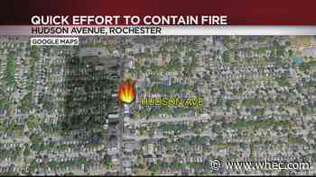 Quick effort helped to contain Hudson Avenue fire