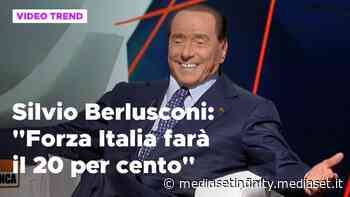 Silvio Berlusconi a Zona Bianca: "Forza Italia arriverà al 20 per cento" - Mediaset Infinity