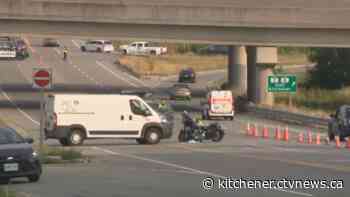 Two motorcycle riders injured after collision on major Kitchener road - CTV News Kitchener