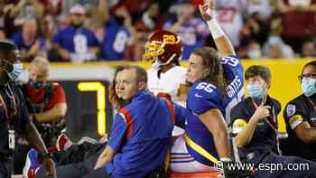 'This guy has been rehabbing unbelievable': Giants' Nick Gates vows return from gruesome injury